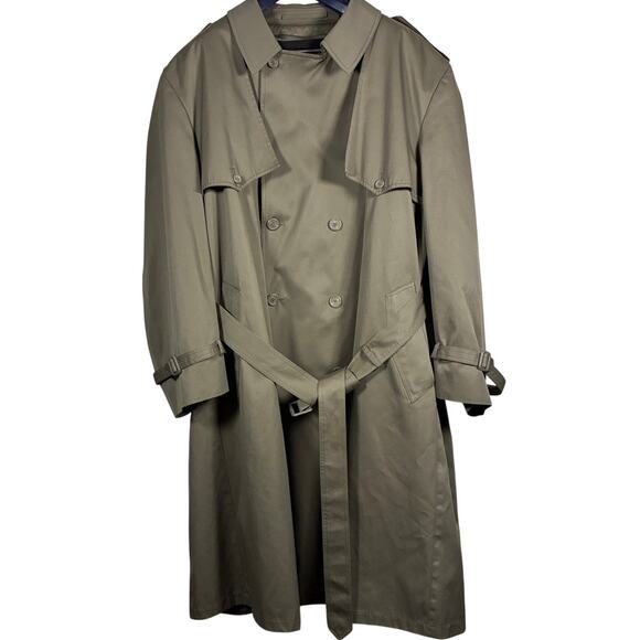 Vintage Alexander Lloyd Trench Coat Men Size 54 REG 3XL Classic Quiet Luxury - Picture 3 of 10